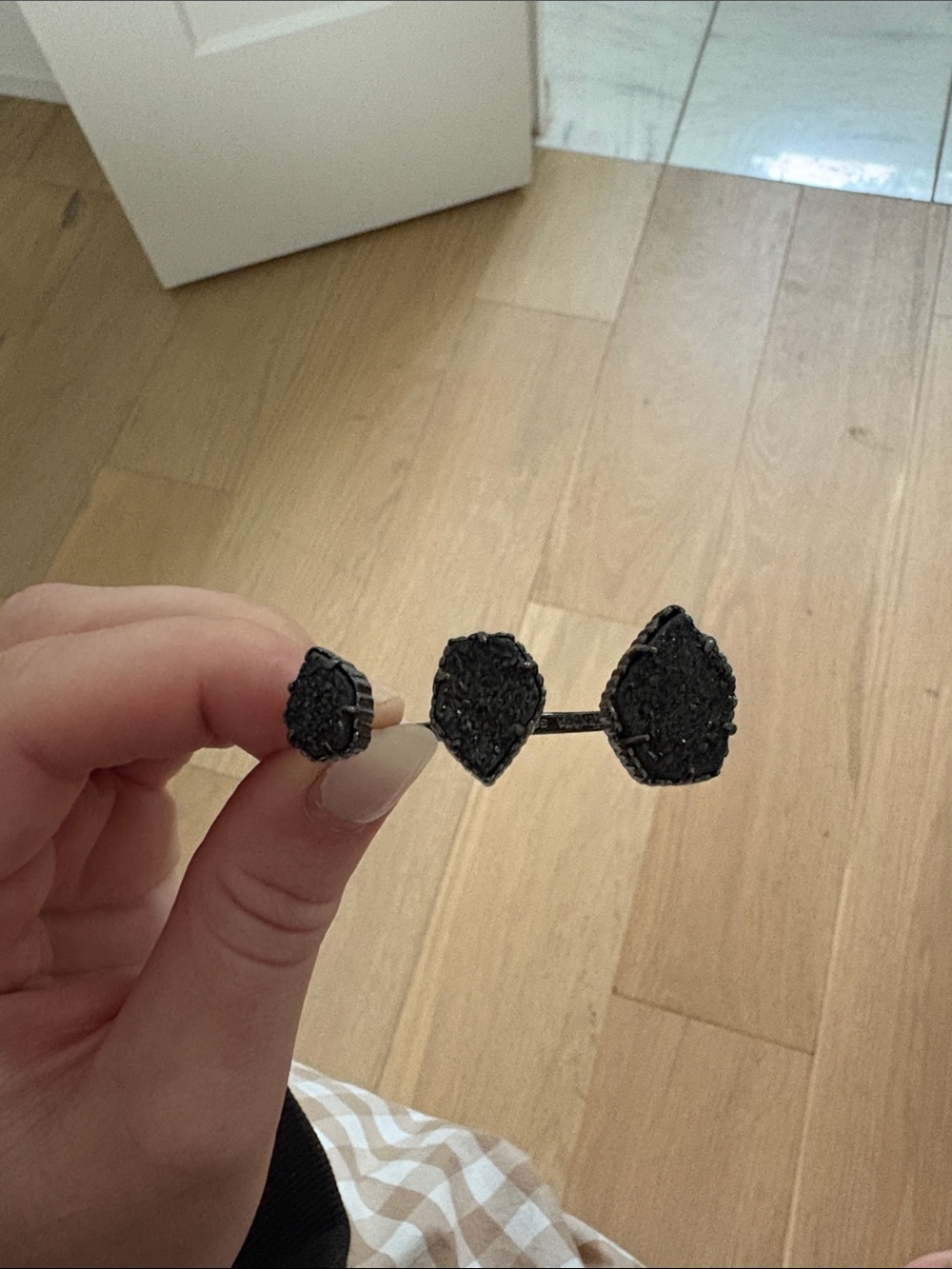 Kendra Scott Black Druzy Triple Statement Ring